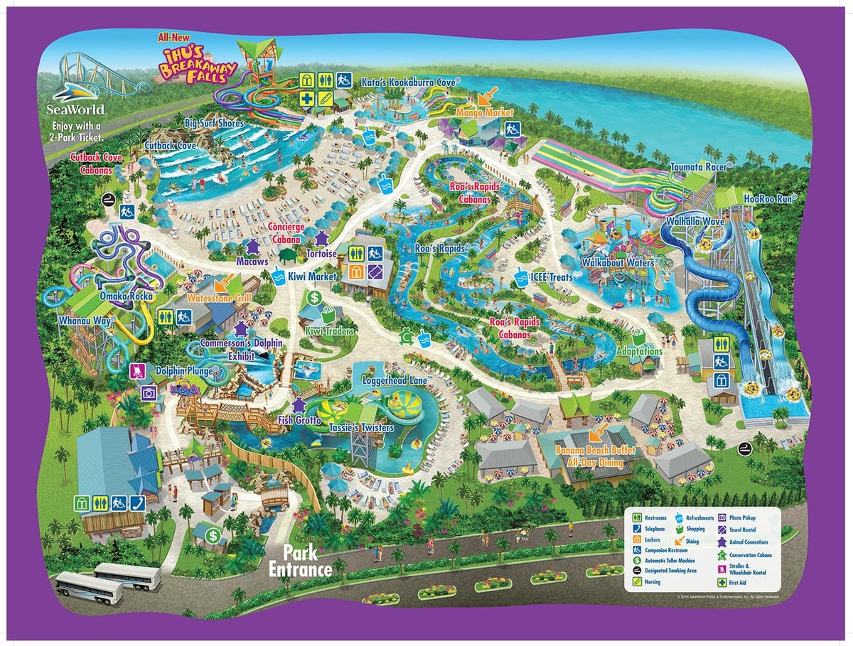 Aquatica, Orlando haritası