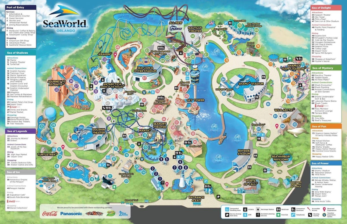 Seaworld Orlando haritası
