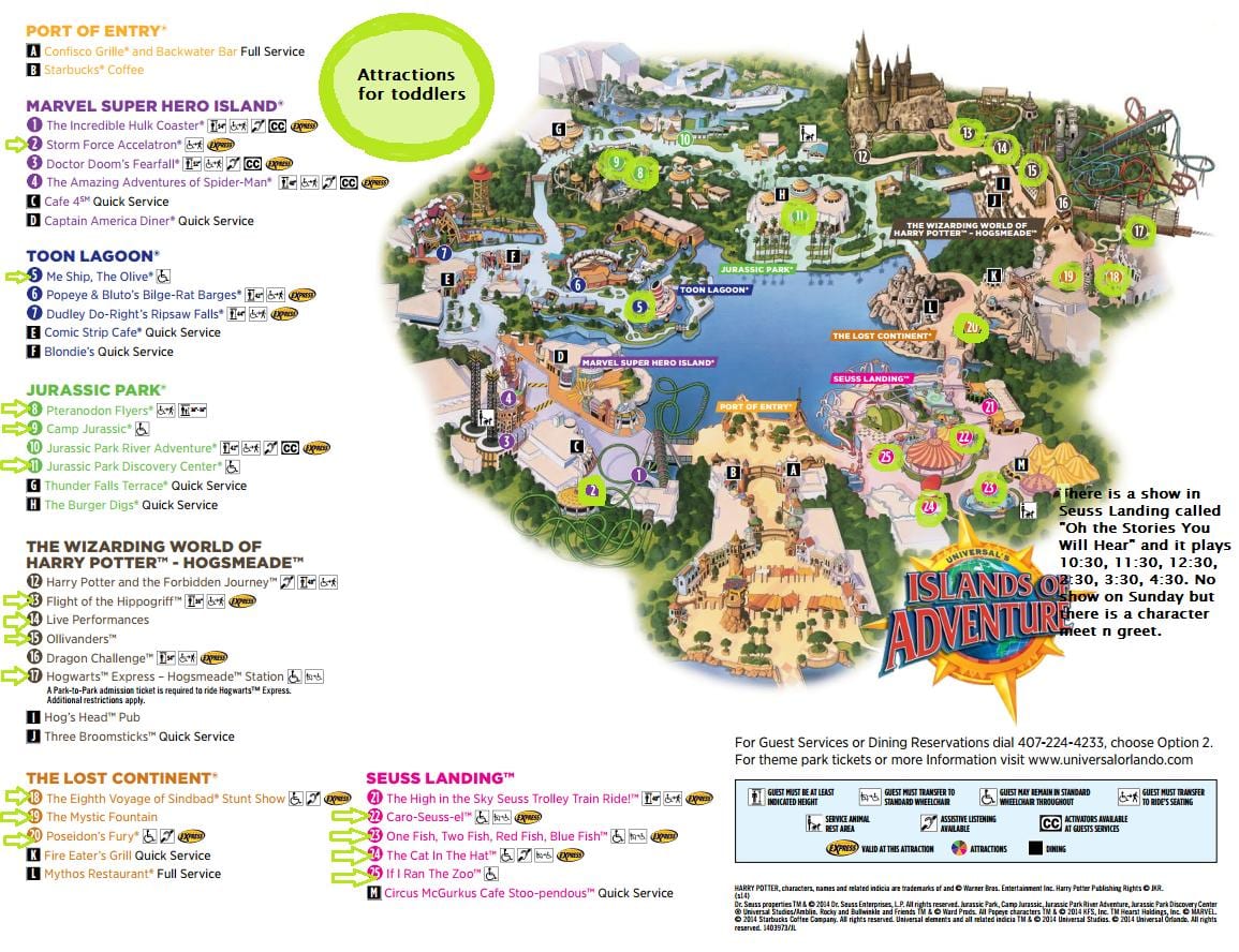 Macera haritası Universal Studios Adaları