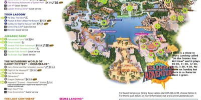 Macera haritası Universal Studios Adaları